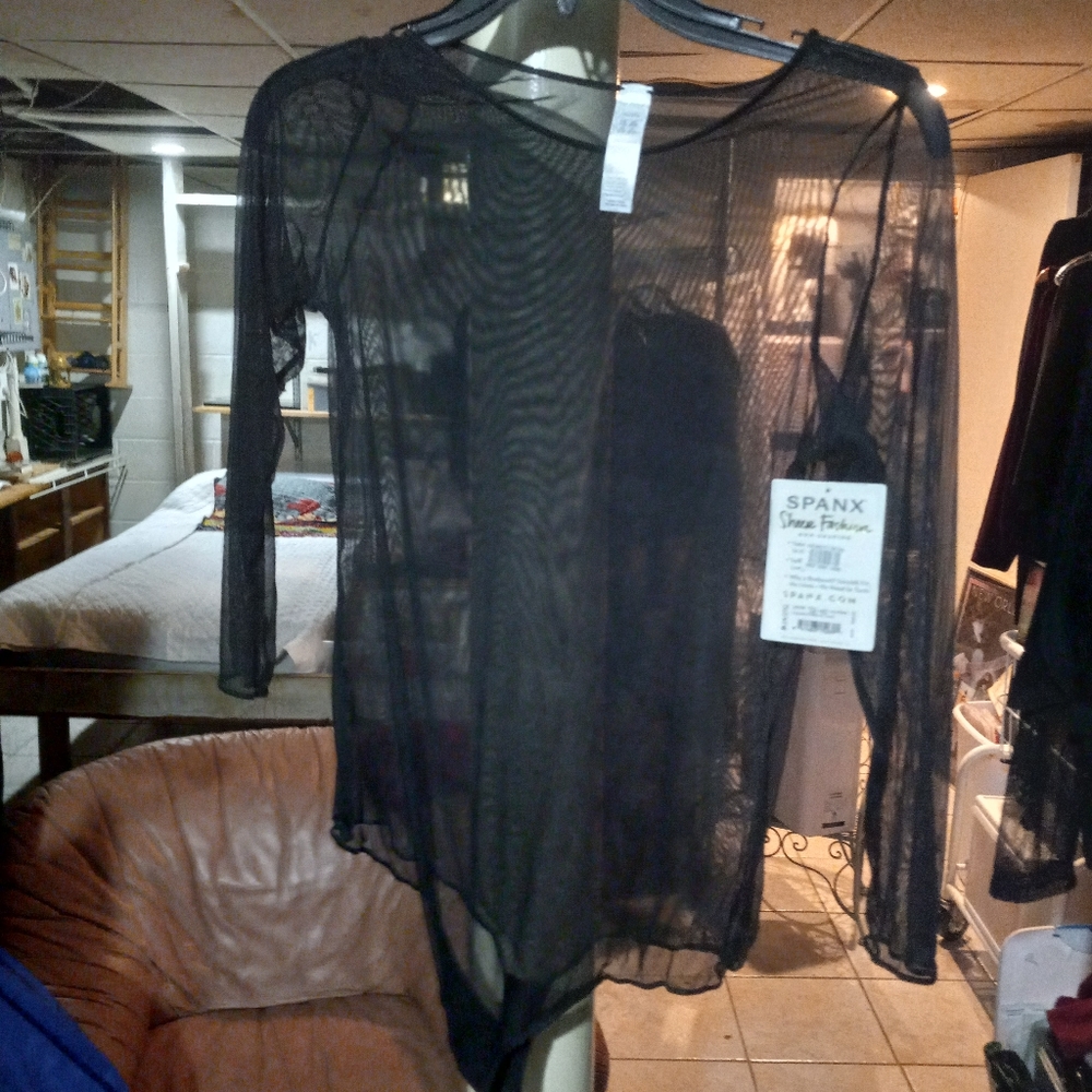 See thru  spandex size 2x black